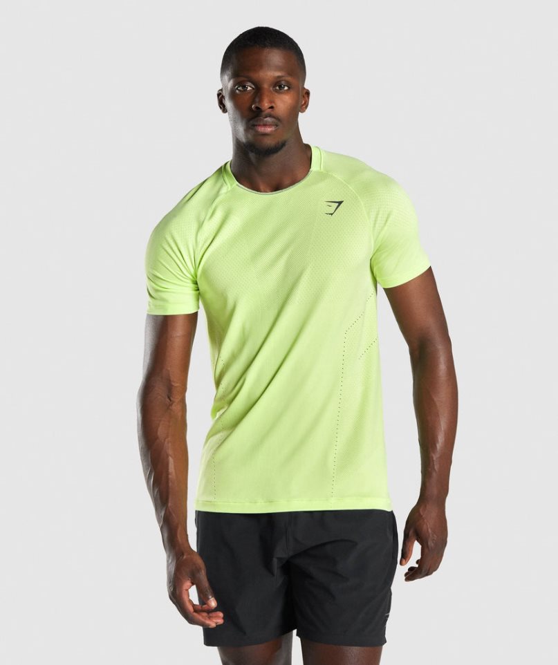 Men\'s Gymshark Apex Perform T-Shirts Light Green | NZ 7LAXIV